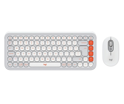 Zestaw (Mysz + Klawiatura) Logitech POP ICON Combo biała